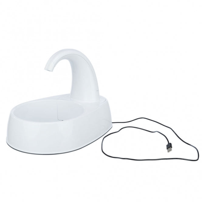 Trixie Trinkbrunnen Curved Stream – 2,5 L Wasserspender für Katzen & Hunde