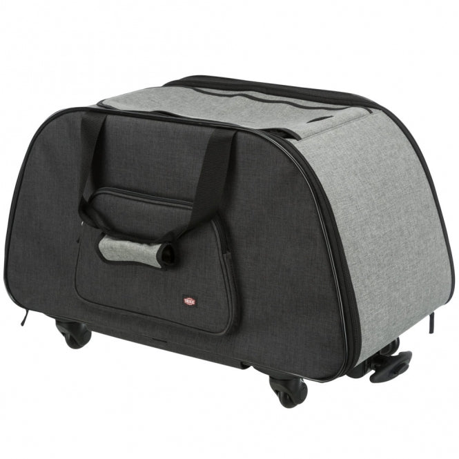 Trixie Trolley mit abnehmbarem Fahrwerk – Reise-Transporttasche für Hunde & Katzen | bis 21 kg