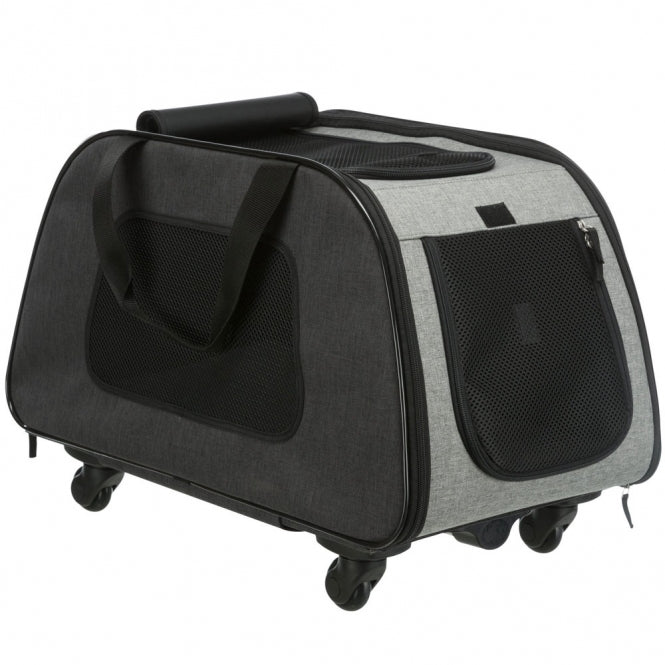 Trixie Trolley mit abnehmbarem Fahrwerk – Reise-Transporttasche für Hunde & Katzen | bis 21 kg