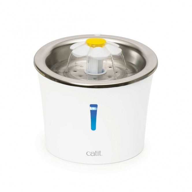 Catit Blumentrinkbrunnen mit Edelstahleinsatz – 3L Trinkbrunnen für Katzen