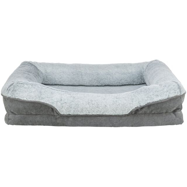 Trixie Vital Bett Lino Soft – Orthopädisches Hundebett grau/hellgrau 70 × 55 cm
