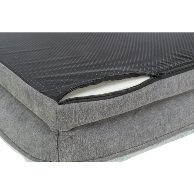 Trixie Vital Bett Lino Soft – Orthopädisches Hundebett grau/hellgrau 70 × 55 cm